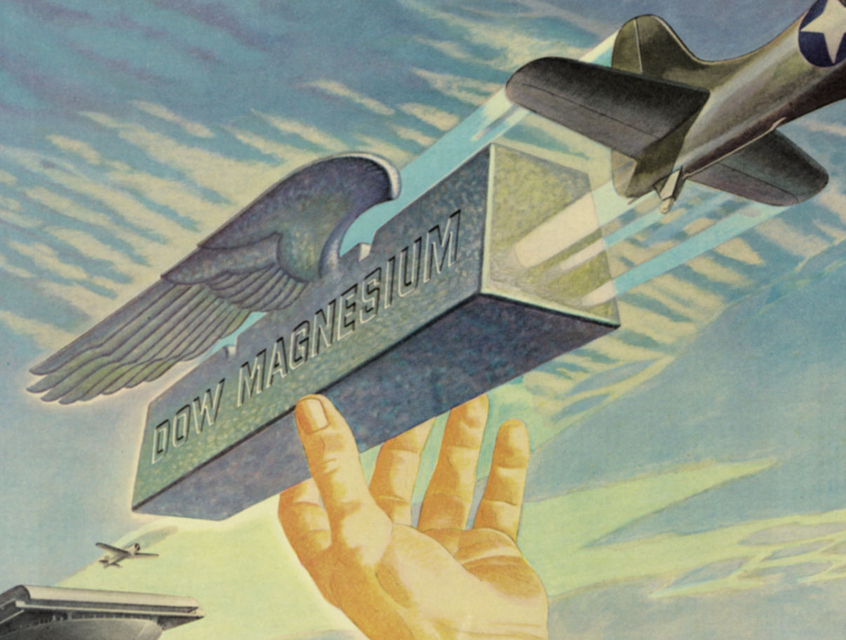 WWII era poster for Dow magensium