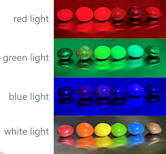 M&M under different light colors